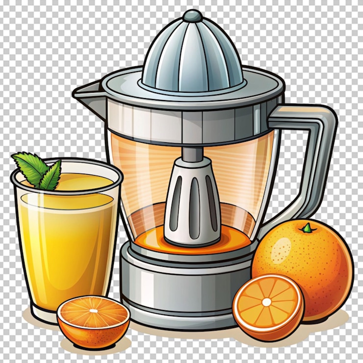 PSD batidos dibujados a mano en vaso de licuadora ilustración