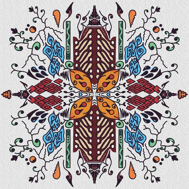 Batik padrão com ornamento abstrato