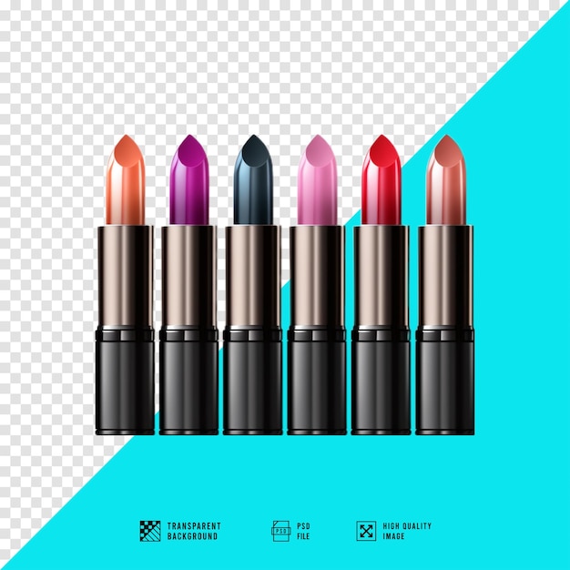 batom vetorial de cores diferentes em pé paralelo SVG com arquivo PNG transparente sólido