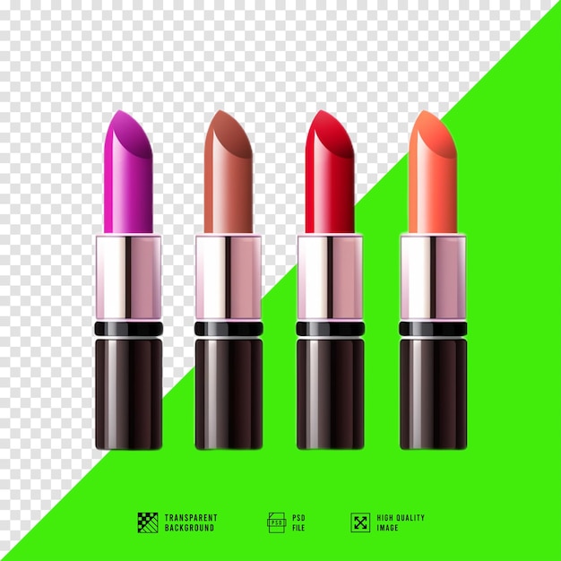 batom vetorial de cores diferentes em pé paralelo SVG com arquivo PNG transparente sólido