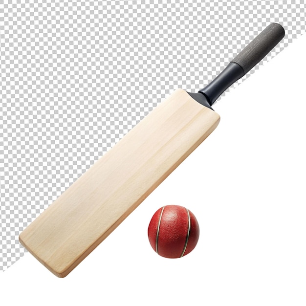 Batte De Cricket Et Balle Sur Fond Transparent