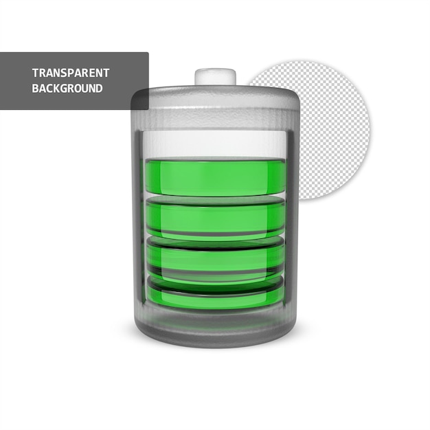 PSD batterie isolée sur fond blanc