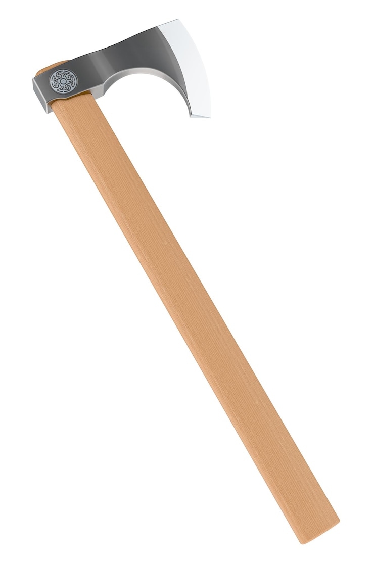 PSD battle axe 3d rendering isolated on transparent background