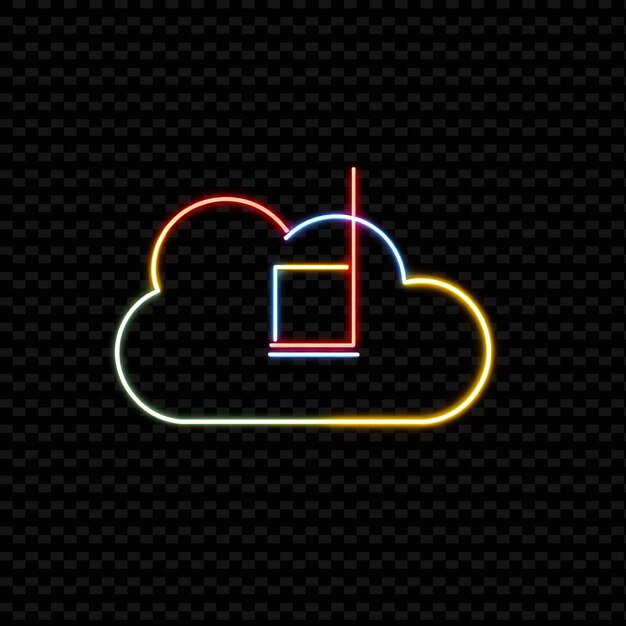 Bauhaus Cloud strutturata con forme geometriche Colori primari e modernisti De_Isolated_Neon_Objects