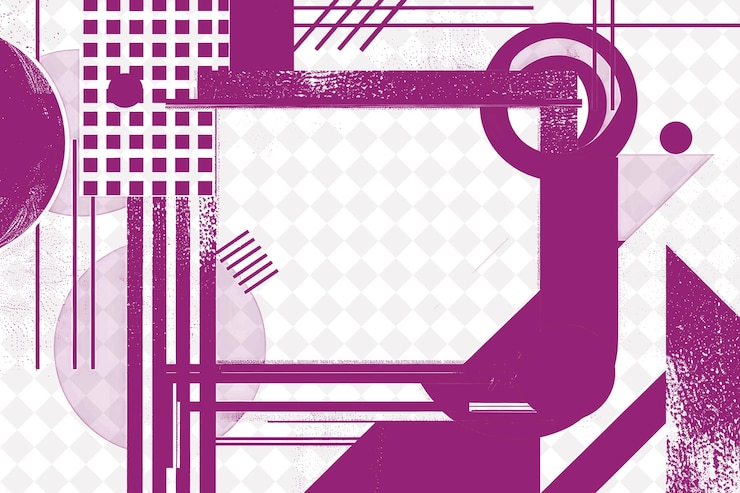 PSD bauhaus frame border con design funzionale e geometrico sh creative png abstract designs