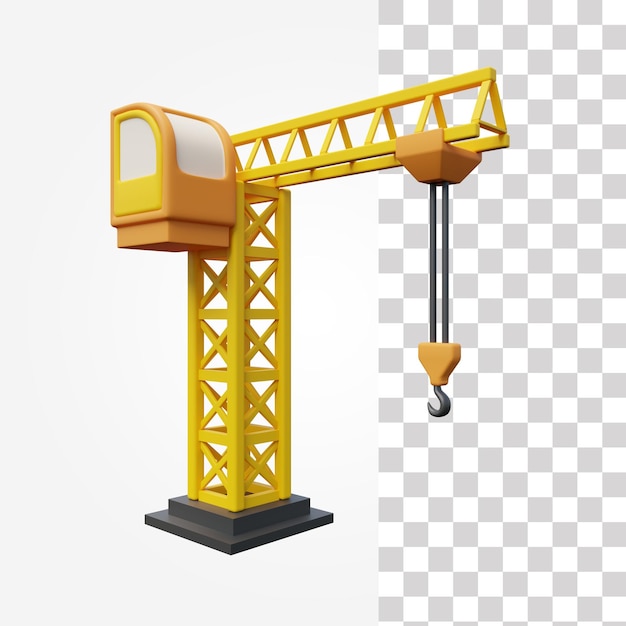 Baukran 3D-Symbol
