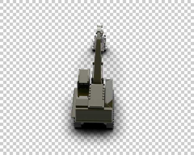 Baumschneidemaschine isoliert auf dem Hintergrund 3D-Rendering-Illustration