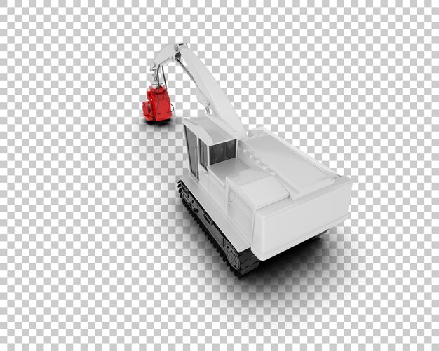 Baumschneidemaschine isoliert auf dem Hintergrund 3D-Rendering-Illustration