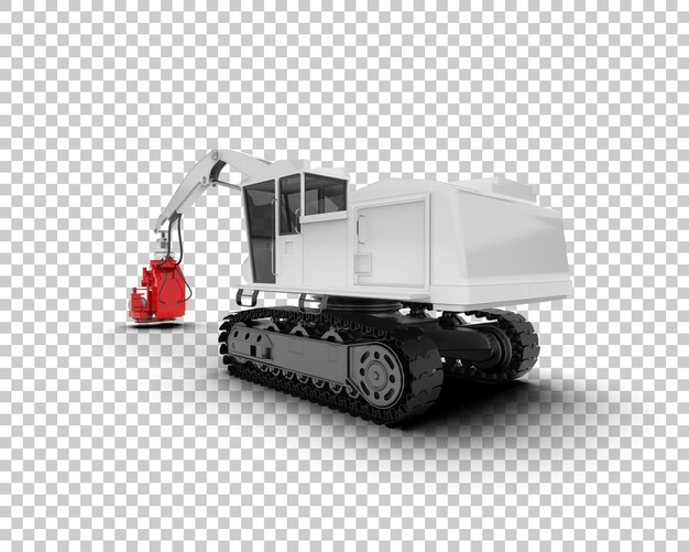 Baumschneidemaschine isoliert auf dem Hintergrund 3D-Rendering-Illustration