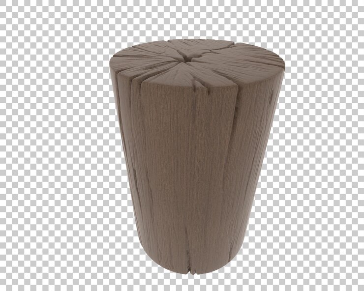 PSD baumstamm isoliert auf dem hintergrund 3d-rendering-illustration