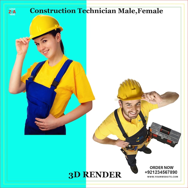Bautechniker MannFrau