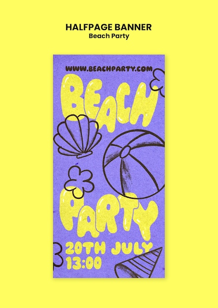 PSD beach party template design