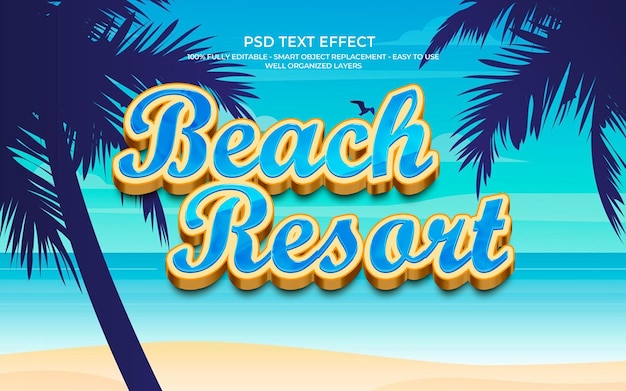 Beach Resort PSD-Text-Effekt