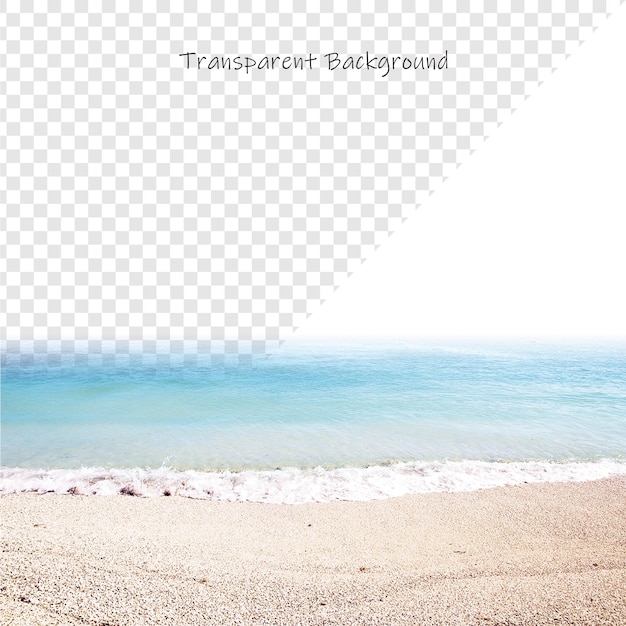 Beach Seascape with Transparent Background