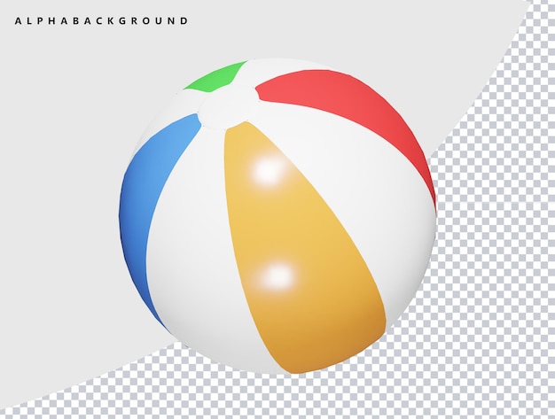 Beachball-Symbol 3D-Rendering-Illustration