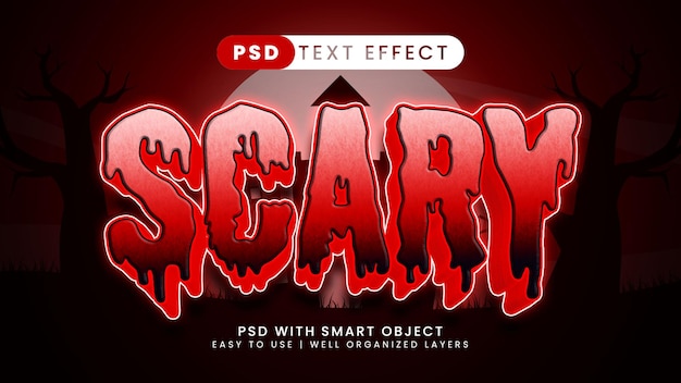 Beängstigender Halloween-Texteffekt editierbarer Toten- und Hexentextstil