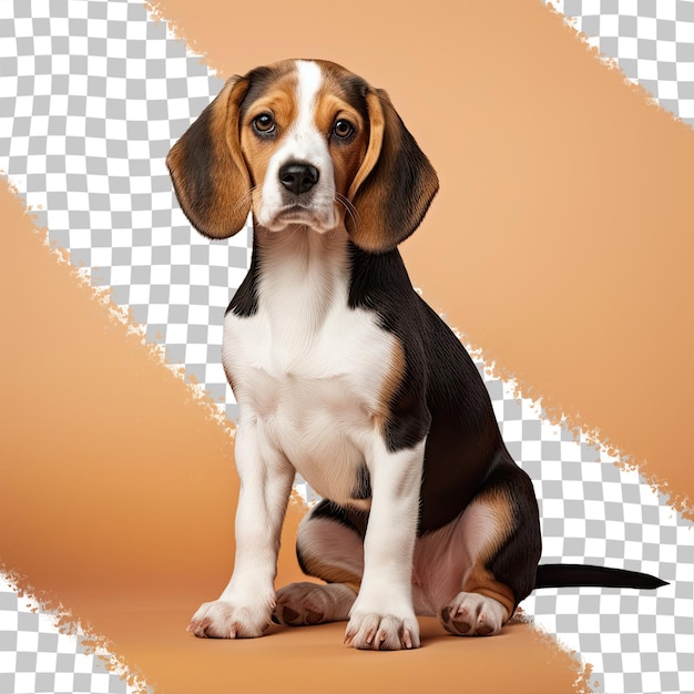 PSD beagle preto isolado em fundo transparente