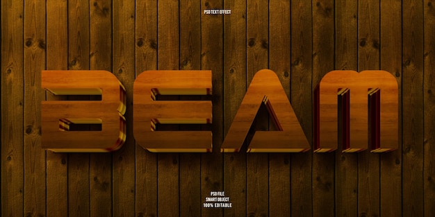 Beam 3D editable text effect