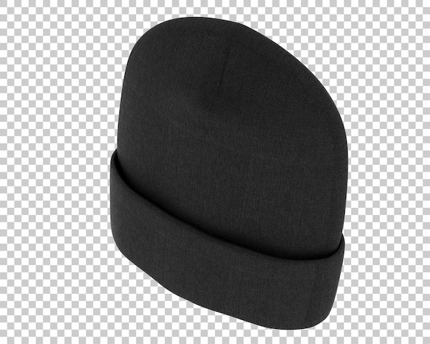 Beanie auf transparentem Hintergrund 3D-Rendering-Illustration