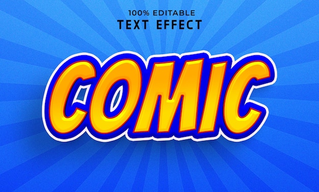 Bearbeitbare 3D-Comic-Text-Effekte und -Hintergrund