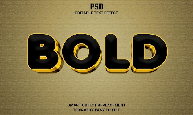 Bearbeitbare 3D-Text-Effekt-PSD