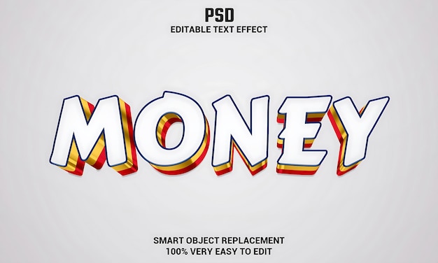 Bearbeitbare 3D-Text-Effekt-PSD