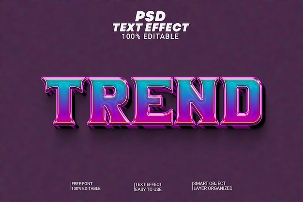 Bearbeitbare PSD-Datei im Trend-3D-Textstil