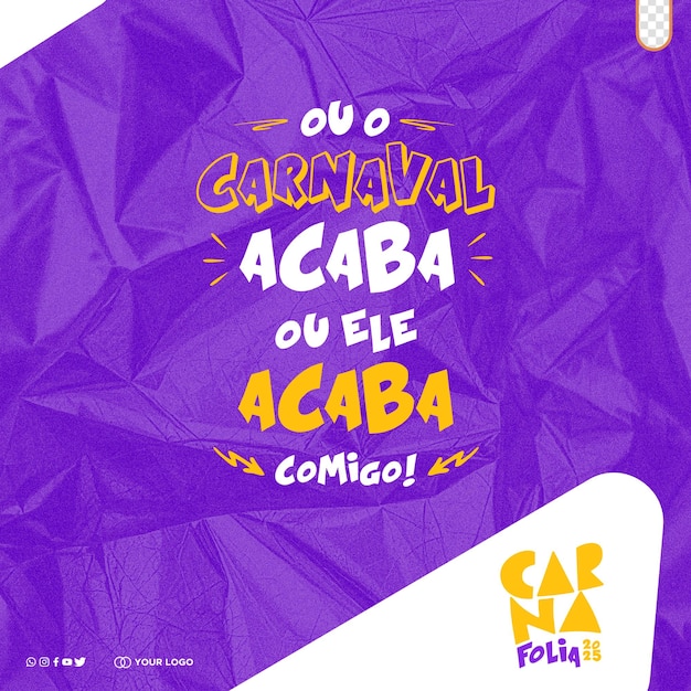 bearbeitbare PSD soziale Medien Karnevalsfeiern Brasilien Karnevalfeiern Karneval Brasilien