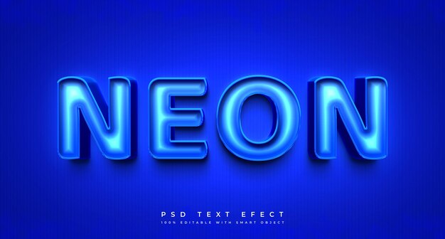 Bearbeitbare texteffektvorlage für neon 3d