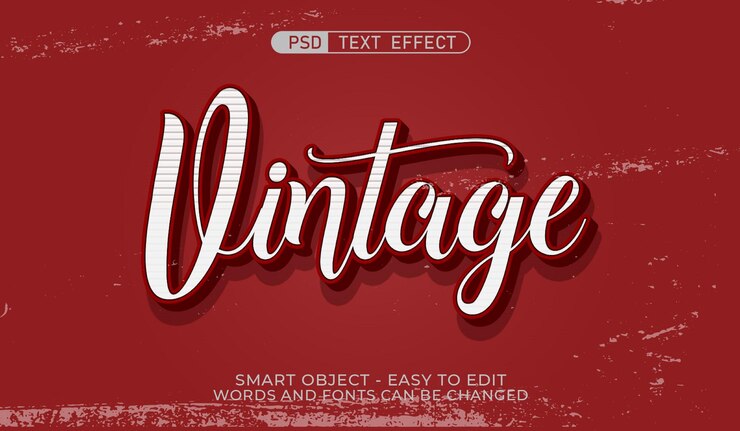 PSD bearbeitbare vintage-texteffekt-psd-vorlage free psd
