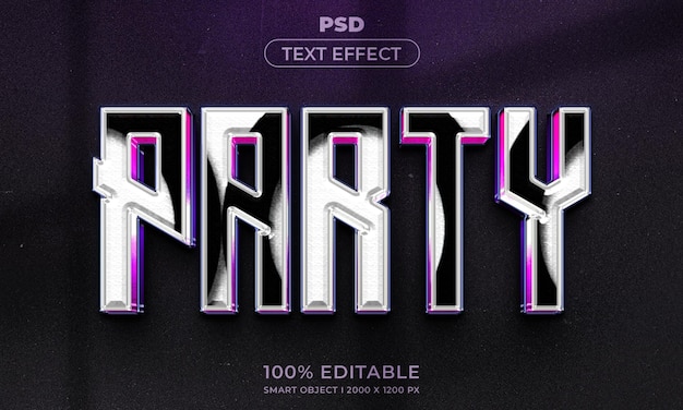 Bearbeitbarer 3D-Text und Logo-Effekt-Stil-Mockup mit dunklem abstrakten Hintergrund