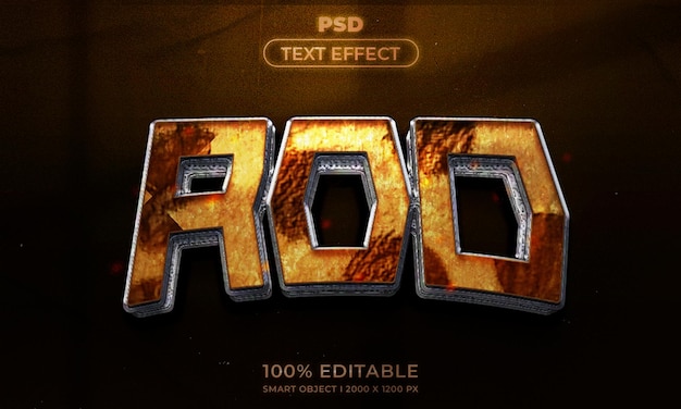 Bearbeitbarer 3D-Text und Logo-Effekt-Stil-Mockup mit dunklem abstrakten Hintergrund