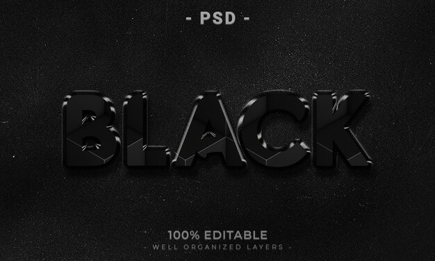 Bearbeitbarer 3d-text und logo-effekt-stil-mockup mit dunklem abstrakten hintergrund