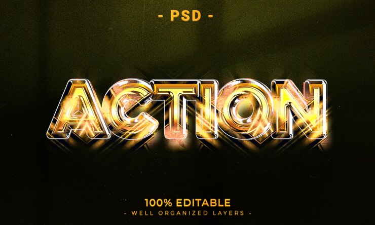 PSD bearbeitbarer 3d-text und logo-effekt-stil-mockup mit dunklem abstrakten hintergrund