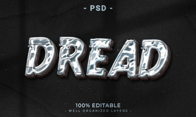 Bearbeitbarer 3D-Text und Logo-Effekt-Stil-Mockup mit dunklem abstrakten Hintergrund