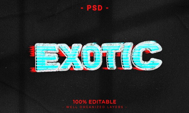 PSD bearbeitbarer 3d-text und logo-effekt-stil-mockup mit dunklem abstrakten hintergrund