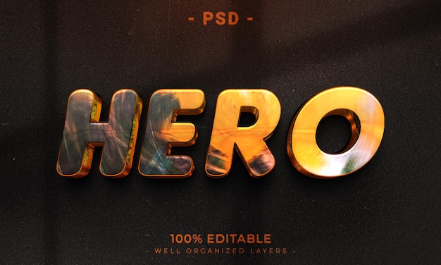 Bearbeitbarer 3D-Text und Logo-Effekt-Stil-Mockup mit dunklem abstrakten Hintergrund