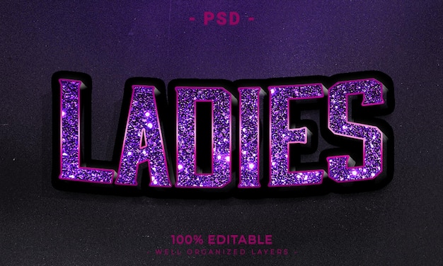 Bearbeitbarer 3D-Text und Logo-Effekt-Stil-Mockup mit dunklem abstrakten Hintergrund
