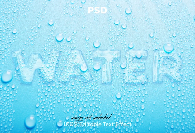 Bearbeitbarer 3D-Texteffekt des Wassers