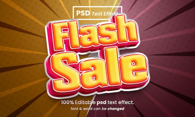 Bearbeitbarer 3D-Texteffekt für Flash-Verkauf