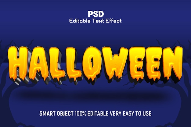 Bearbeitbarer 3d-texteffektstil für halloween