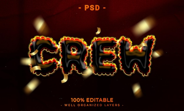 Bearbeitbarer 3D-Texteffektstil mit Hintergrund