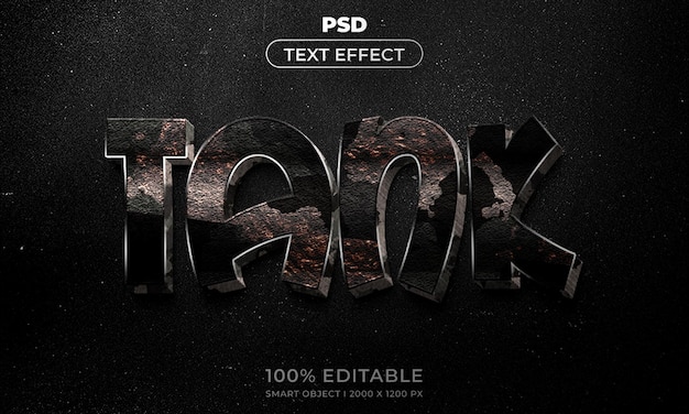 Bearbeitbarer 3D-Texteffektstil mit Hintergrund