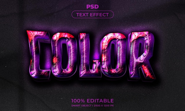 Bearbeitbarer 3D-Texteffektstil mit Hintergrund