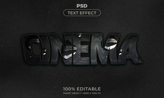 PSD bearbeitbarer 3d-texteffektstil mit hintergrund