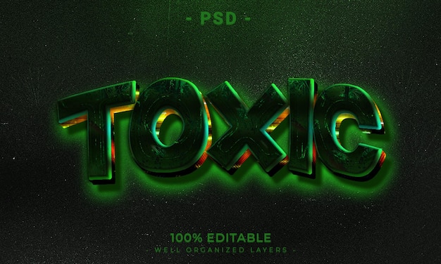 Bearbeitbarer 3D-Texteffektstil mit Hintergrund