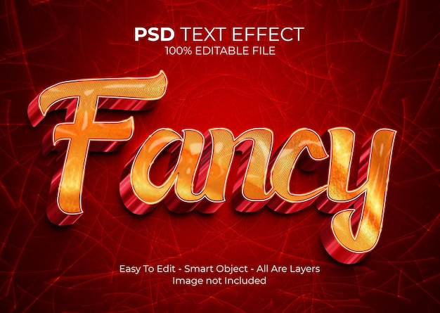 PSD bearbeitbarer fancy 3d-texteffekt moderner kreativer und minimaler schriftstil