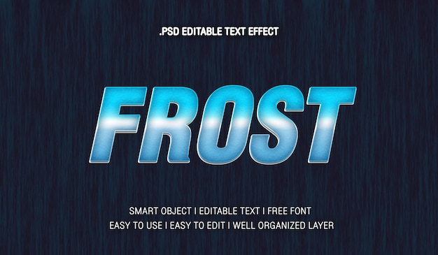 Bearbeitbarer Frost-Text-Effekt