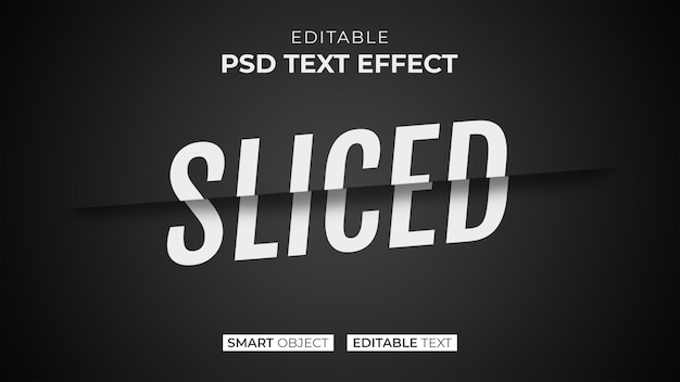 Bearbeitbarer geteilter texteffekt psd