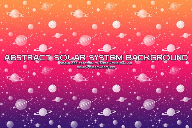 Bearbeitbarer glitzernder hintergrund des sonnensystems, minimalistische flüssige textur